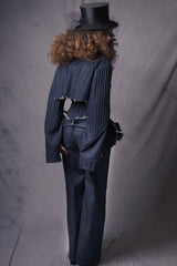 ribbed denim set