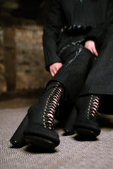 NYMPH'S DREAMLAND HEELED DENIM BOOTS