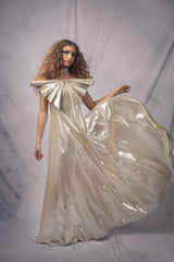 long and ethereal silk dress with a lustrous sheen for girls