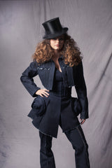 Dark denim couture jeans