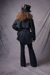 Dark denim set with cropped jacket