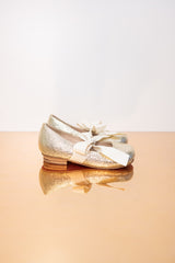 Princess golden ballerinas with bows