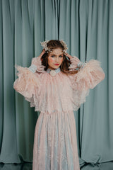 the dress made in finest Chantilly lace bespoke for kids