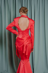 open back and bold laced bodice couture clothing