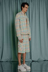 couture clothing hand painted magical baby chicken in the back adding a whole lot of character to the otherwise perfectly tailored jacket