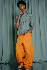 couture clothing Mesmerizing Bermuda teel colored linen