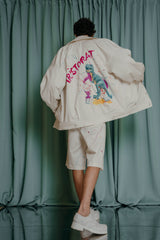 Fully hand painted and splashed, hand embroidery with colourful beads.