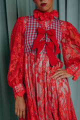 RUBY CORAL DRESS couture clothing for kids