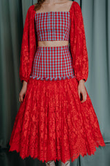 Strikingly rich volume skirt couture for teens