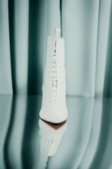 CLOUD WHITE BLOCK HEEL BOOTS