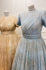 GOLDEN REFLECTIONS DRESS WITH SLEEVES