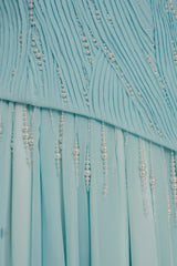 luxury kids clothing embellished with crystal pearls and custom made pearl fringes