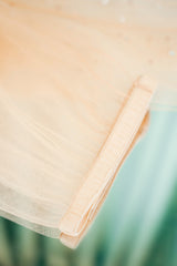 couture clothing for kids sheer tulle undergarment that exudes elegance, embellished with sparkling crystals.