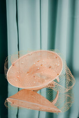 couture for kids Peach-hued fascinator