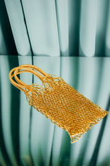GLEAMING GOLD NET HANDBAG