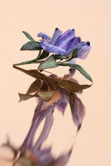 Magnificent 100 % silk iris pin with finely crafted petals.