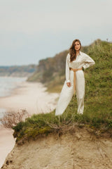 Graceful, relaxed fit silk jumpsuit.