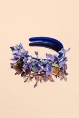 Beautifully crafted violet hairband in 100 % silk.