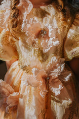 Romantic ball gown midi dress.