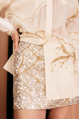 GOLDEN REFLECTIONS MINI SKIRT