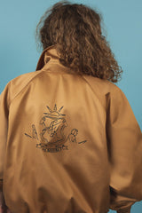 Exceptional, warm cotton bomber jacket with a wing collar.