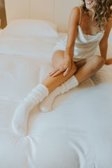 JEWEL OF THE SEA PEARL WHITE SILK DRAPED NECK CAMISOLE