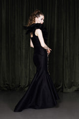 Fabulous mermaid gown like no other, hand appliquéd in Luneville technique