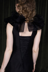 Fabulous mermaid gown like no other, hand appliquéd in Luneville technique