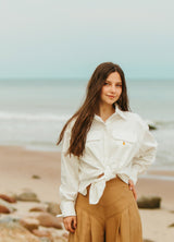 AMBER PIERCING COTTON SHIRT