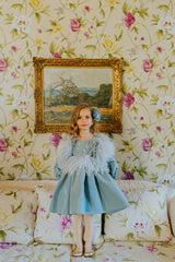 Precious little swan princess midi dress made from crispy nylon ripstop.