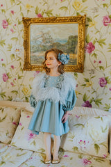 Precious little swan princess midi dress made from crispy nylon ripstop.