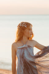 MAGICAL PEARL AND AMBER HAIR COMB