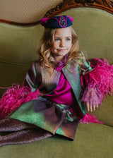 Magical chameleon round skirt with elastic waistline.