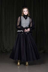 Classic black princess cut dress