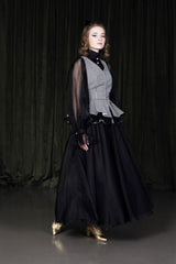 Classic black princess cut dress