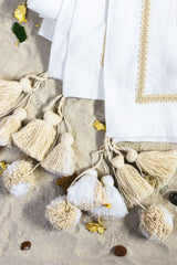 RIVIERA BLANKET IN FOGGY WHITE