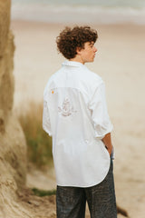 RIVIERA SIGNATURE LOGO COTTON SHIRT