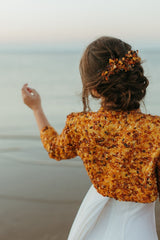 Exceptional hand-crafted hair comb embellished with royal Amber, that where collected on the Baltic coast.