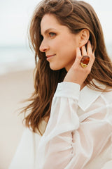 Majestic large Royal Amber ring.