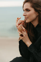 Majestic large Royal Amber ring. Each ring is completely unique by how Mother Nature has made the piece of amber.