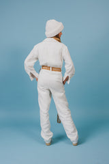 Relaxed fit, linen jumpsuit with two front pockets.