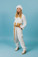 Relaxed fit, linen jumpsuit with two front pockets.