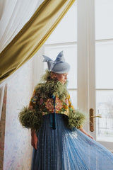 Exquisite asymmetric bolero jacket.