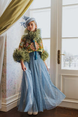 Exquisite asymmetric bolero jacket.