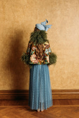 Exquisite asymmetric bolero jacket.