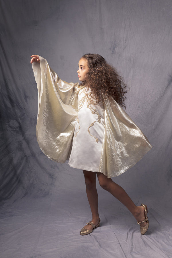 Aristocrat Kids - Girls Silk Blouse & Skirt Set