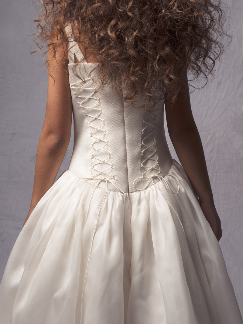 white kids ball gown couture