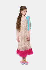 PRECIOUS CANDY FEATHERS DRESS