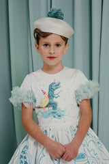 statement dress with silk lining bespoke for kids