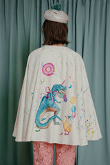kids clothing for occasions Intensely hand painted and embroidered back of the cape with the adventures of our beloved Dino